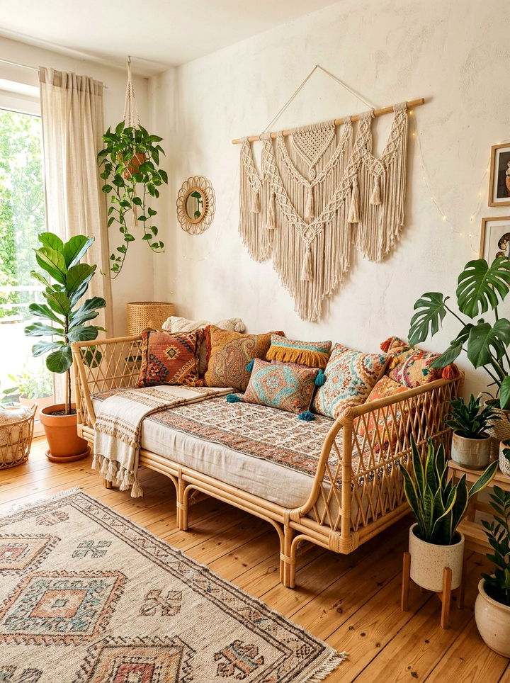 Bohemian Style Daybed - 30 bedroom sofa bed ideas