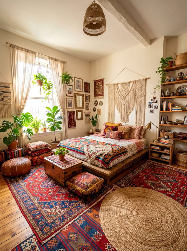 Bohemian Traveler Space - 30 travel themed bedroom ideas