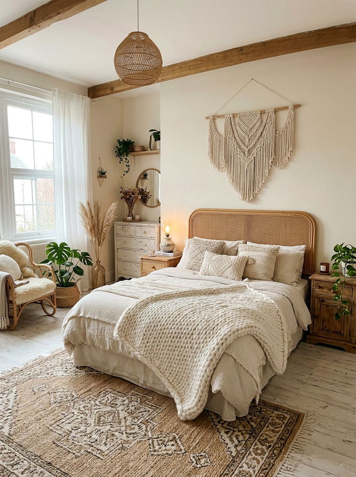 Bohemian White Bedroom - 30 pure white bedroom ideas