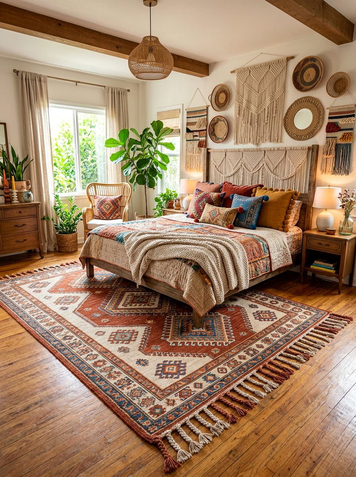 Bohemian Wool Rug - 30 bedroom wool rugs