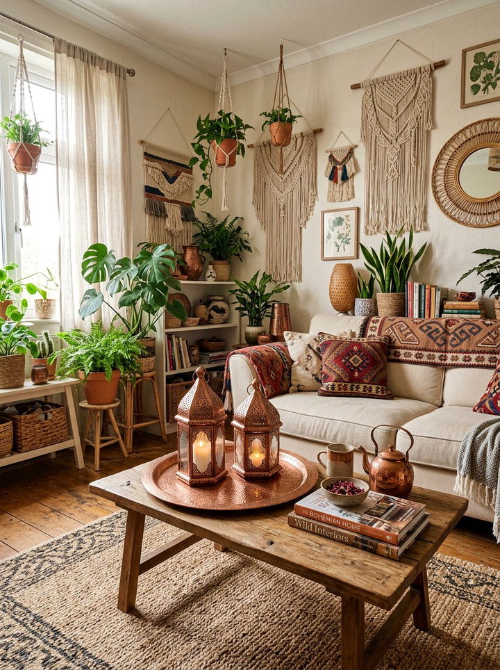 Bohemian copper accents - 30 copper accent bedroom ideas