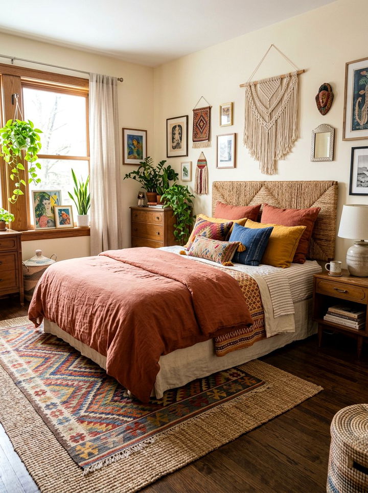 Bohemian linen bedding style - 30 bedroom linen bedding ideas