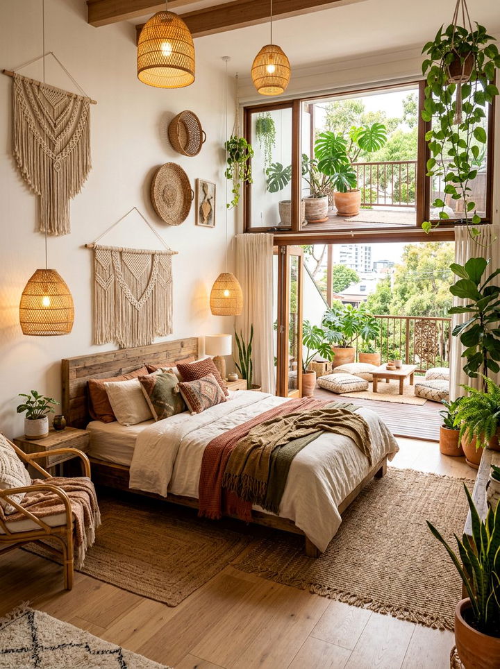 Boho Bedroom Balcony - 30 bedroom with balcony ideas