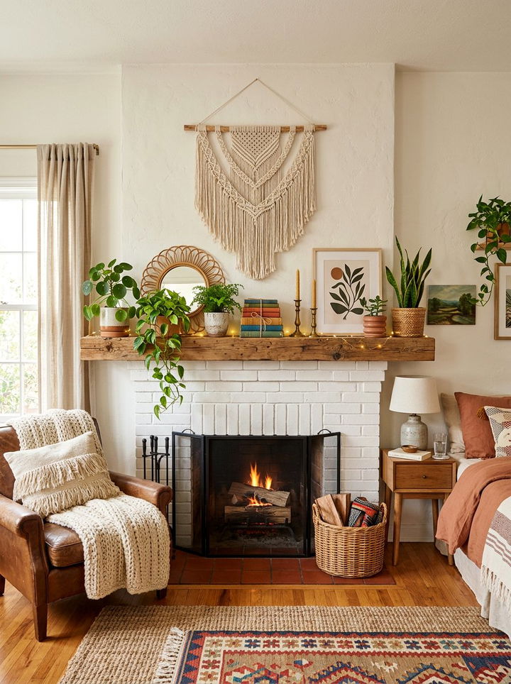 Boho Bedroom Mantel - 30 bedroom fireplace mantels