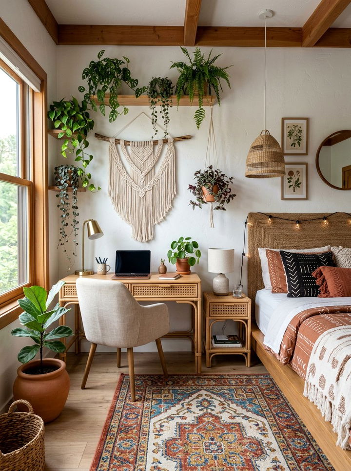 Boho Bedroom Office - 30 bedroom desk ideas