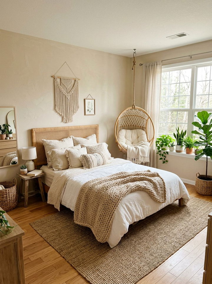 Boho Beige Bedroom - 30 beige bedroom decor ideas