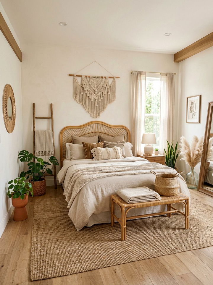 Boho Beige Bedroom - 30 warm beige bedroom ideas