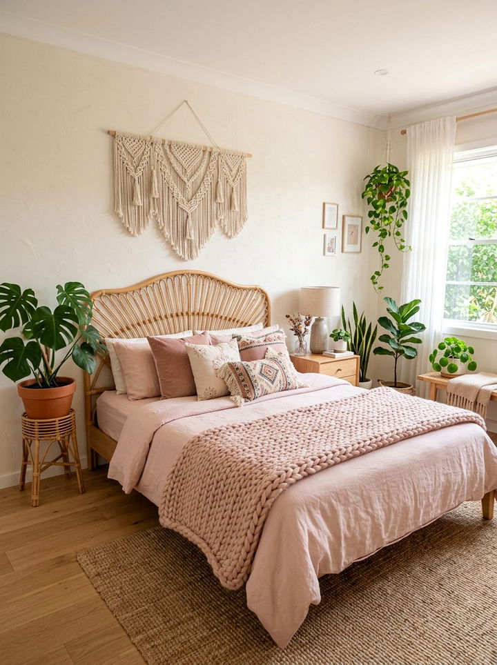 Boho Blush Bedroom - 30 blush bedroom ideas