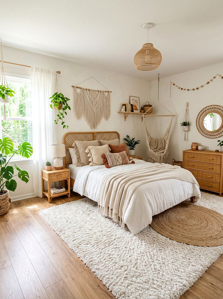 Boho Chic Bedroom - 30 beige and white bedroom ideas