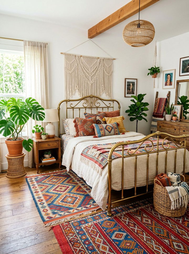 Boho Chic Brass Bed - 30 bedroom brass beds