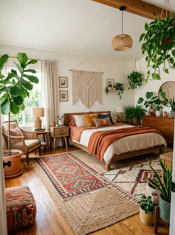 Boho Chic Large Bedroom - 30 spacious bedroom ideas