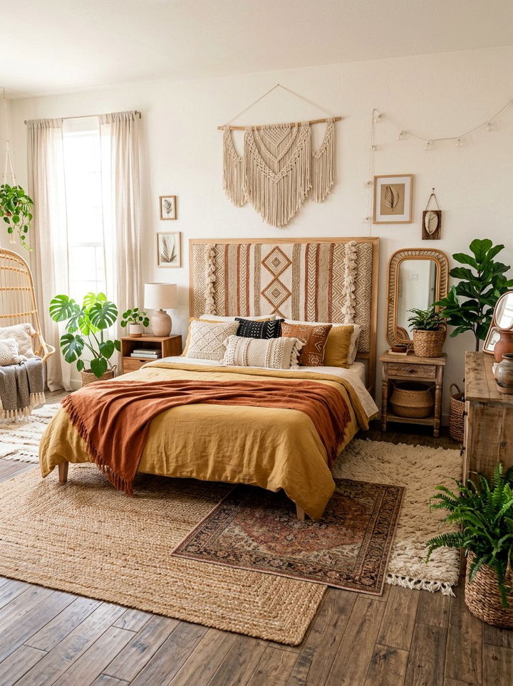 Boho Fabric Headboard - 30 bedroom padded headboards