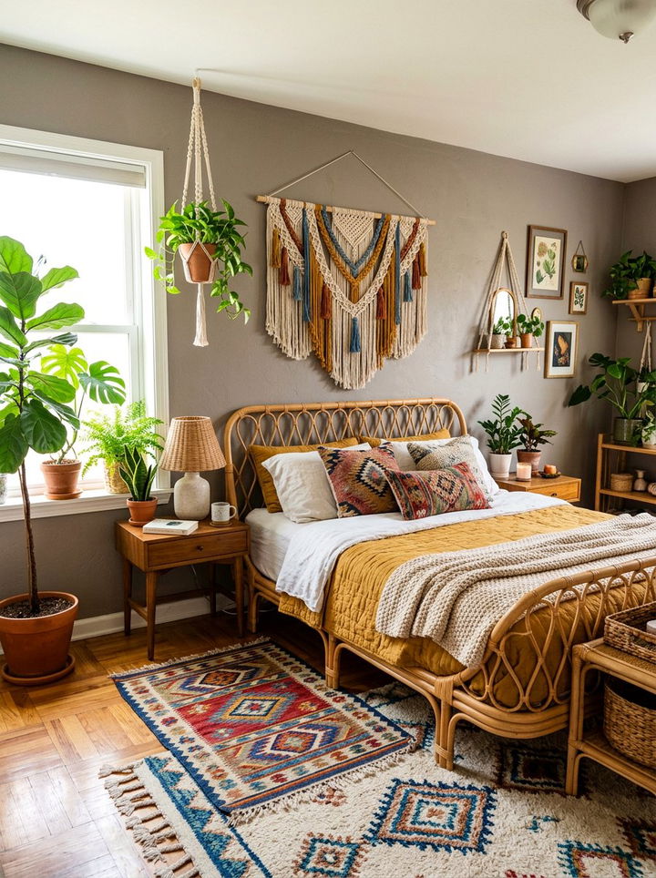 Boho Gray Bedroom - 30 warm gray bedroom ideas