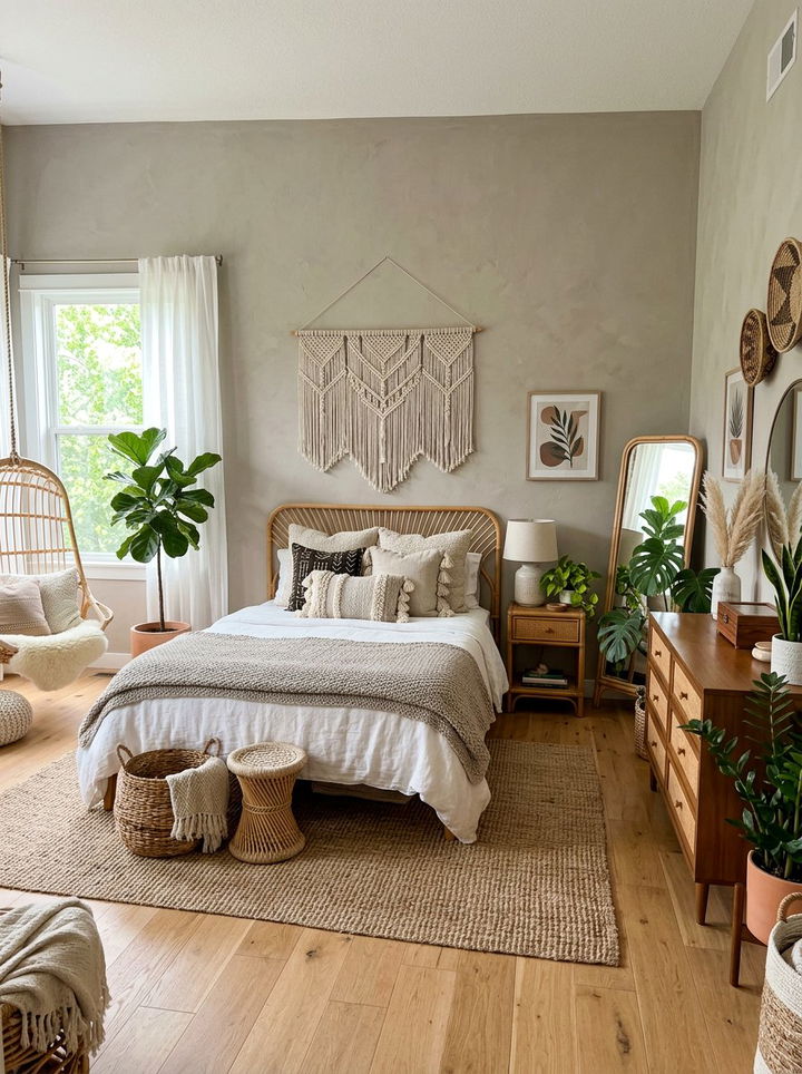 Boho Greige Bedroom Styling - 30 greige bedroom ideas