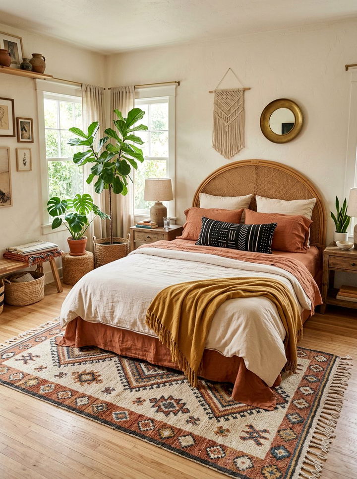 Boho Mudcloth Lumbar Pillow - 30 bedroom lumbar pillows