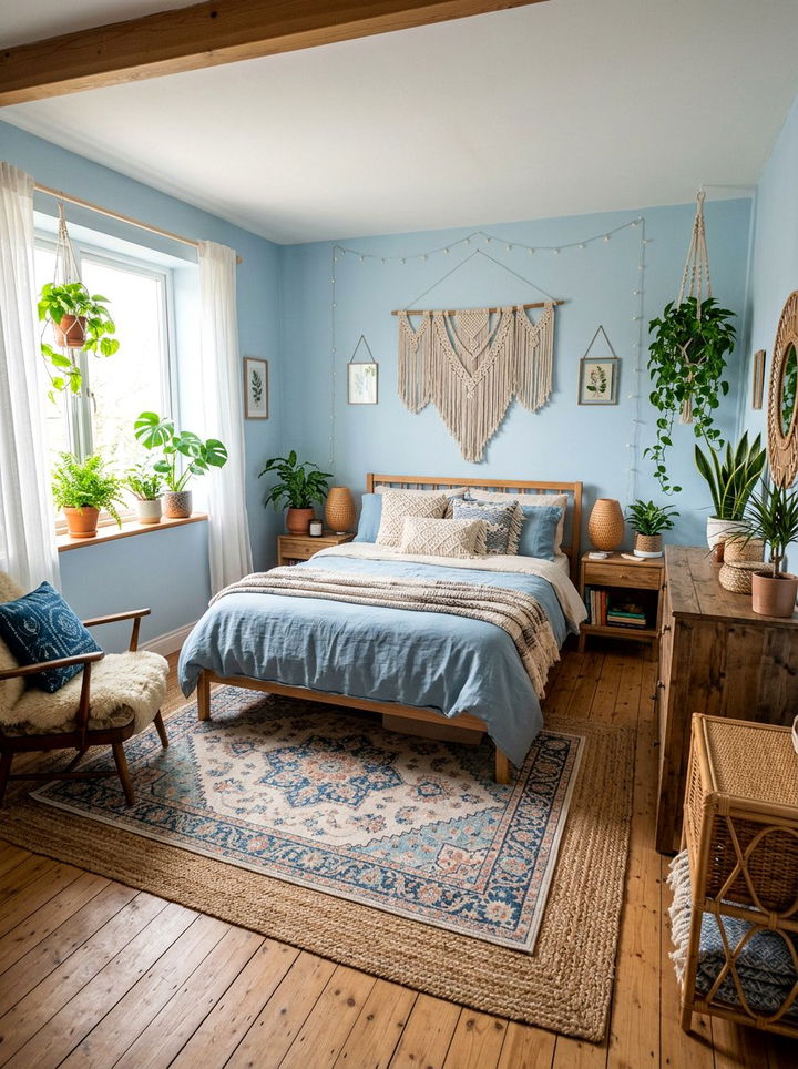 Boho Powder Blue Bedroom - 30 powder blue bedroom ideas