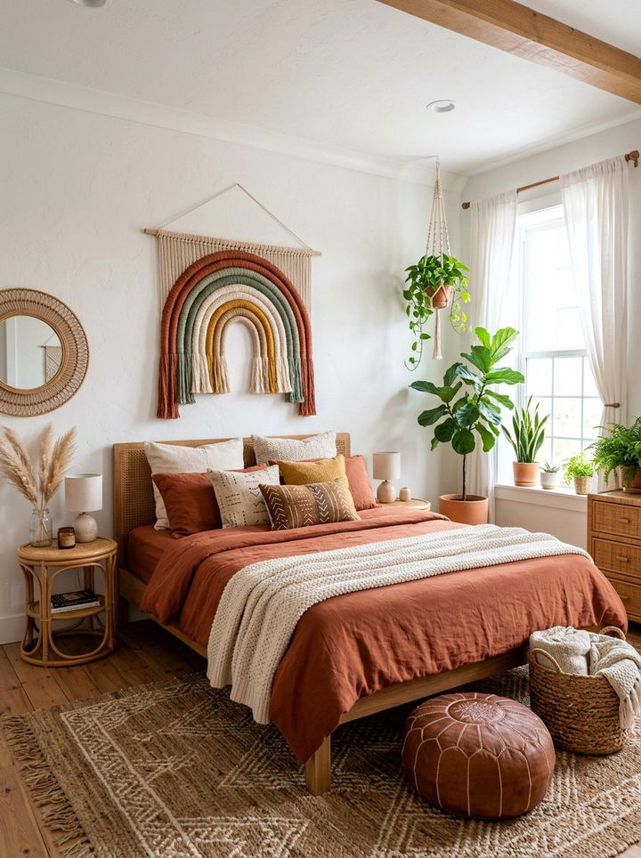 Boho Rainbow Bedroom - 30 rainbow bedroom ideas