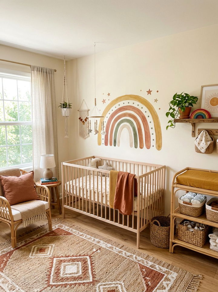 Boho Rainbow Wall Sticker - 30 bedroom wall stickers