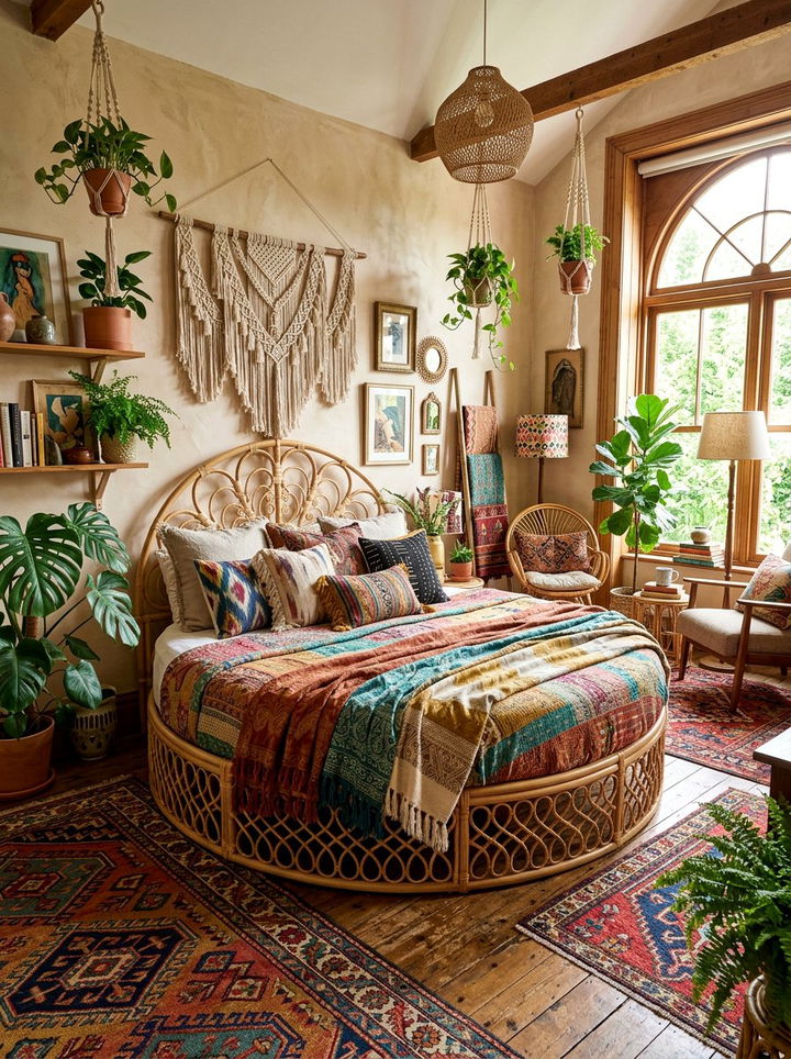 Boho Round Bed - 30 bedroom round beds