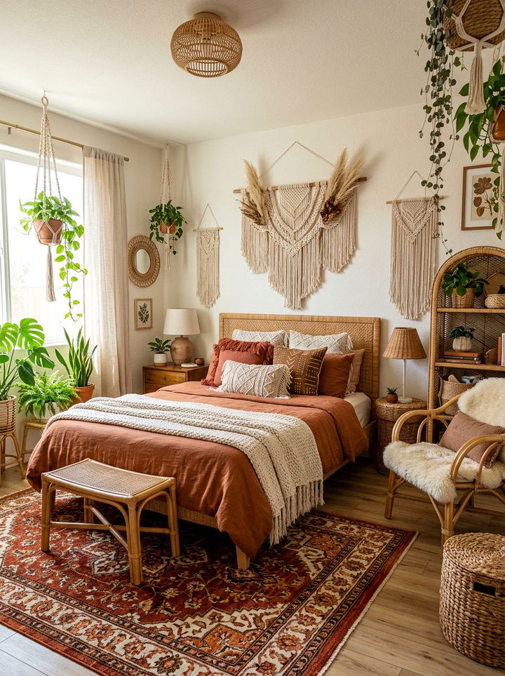 Boho Rust Bedroom - 30 rust bedroom ideas