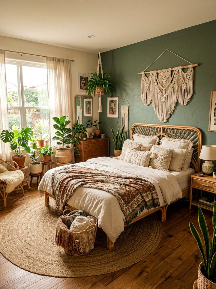 Boho Sage Green Accent Wall - 30 sage green accent wall bedroom