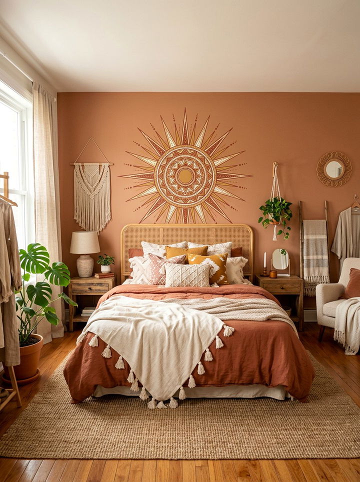 Boho Sun Wall Sticker - 30 bedroom wall stickers