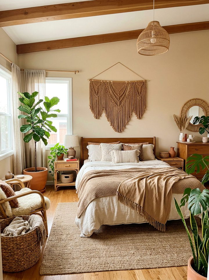Boho Tan Bedroom - 30 tan bedroom ideas