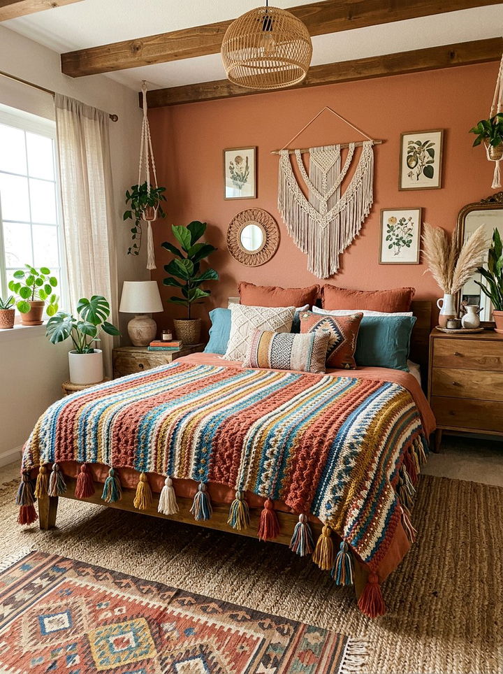 Boho Tassel Knit Blanket - 30 bedroom knit blankets