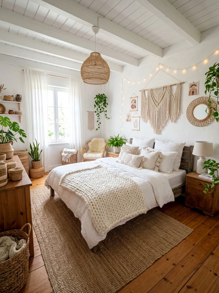 Boho White Bedroom - 30 snow white bedroom ideas