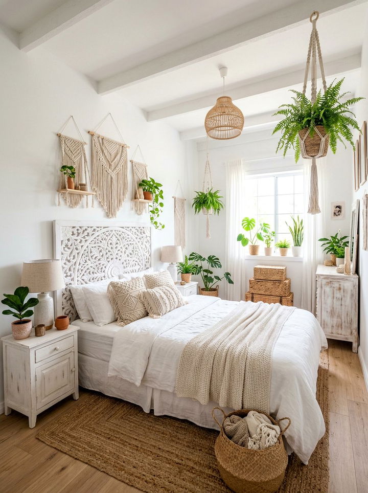 Boho White Bedroom Accessories - 30 warm white bedroom ideas