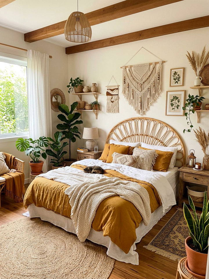 Boho Yellow And White Bedroom - 30 yellow and white bedroom ideas