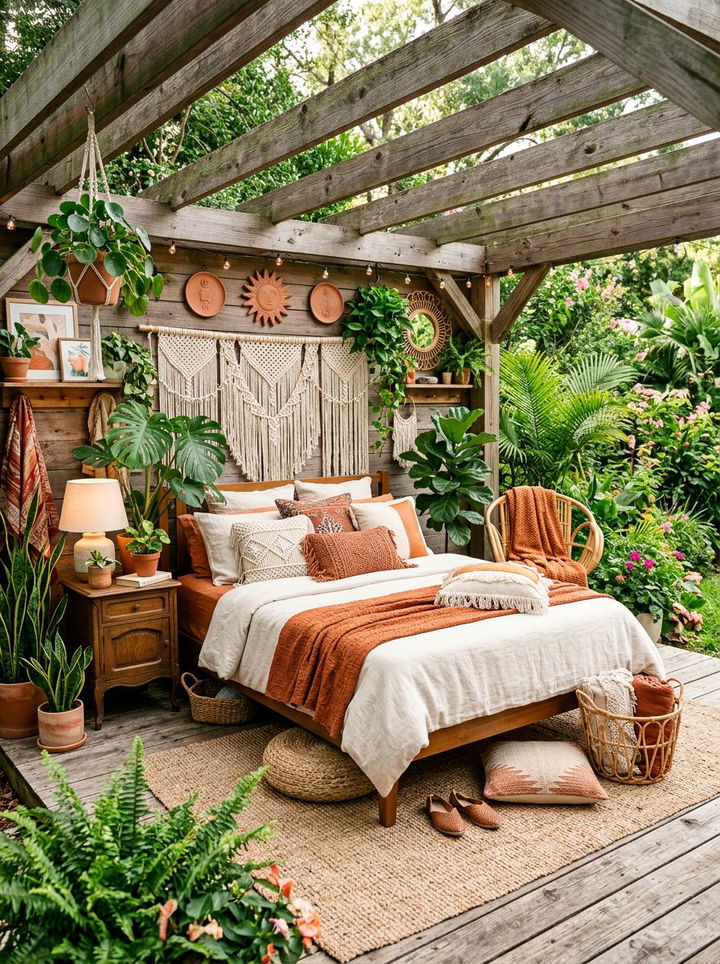 Boho orange and white bedroom decor - 30 orange and white bedroom ideas