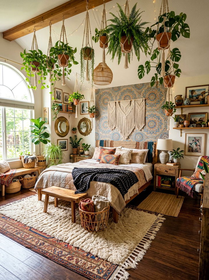 Boho style bedroom wallpaper - 30 bedroom wallpaper ideas