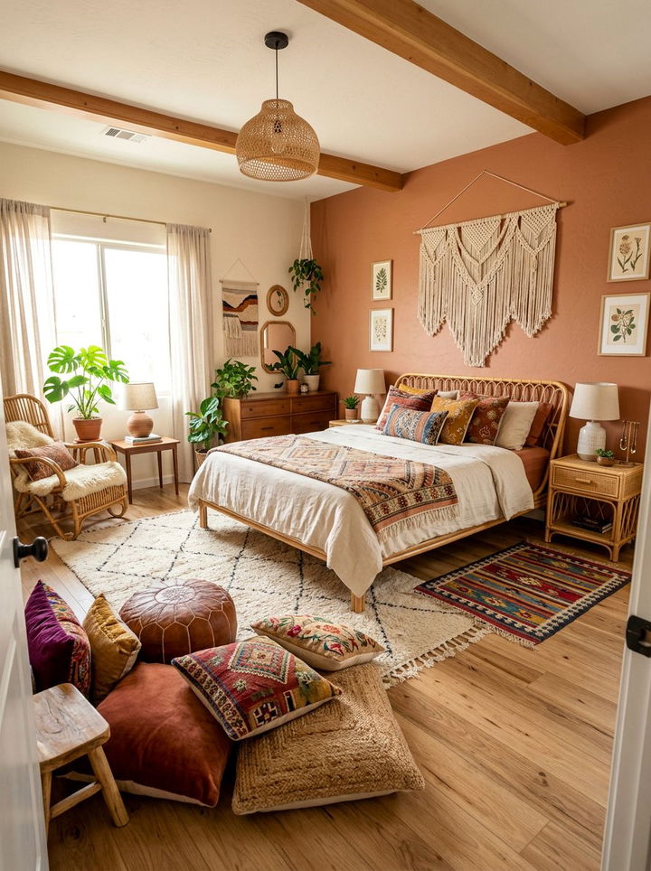 Boho style bedroom - 30 meditation bedroom ideas