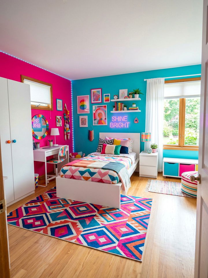 Bold Bright Colors Bedroom - 30 girls bedroom ideas