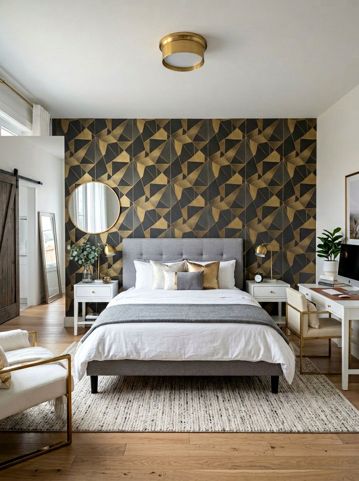 Bold Pattern Wallpaper Bedroom - 30 Hollywood bedroom ideas
