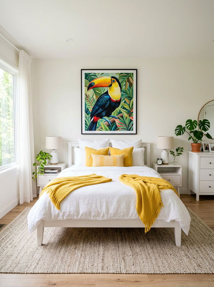 Bold Toucan Wall Art - 30 bird bedroom ideas