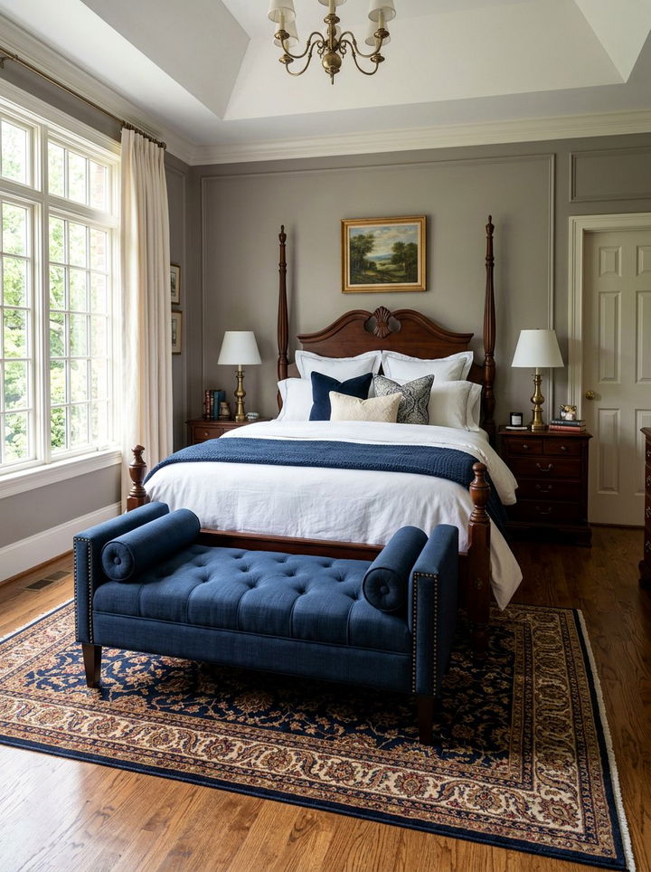 Bolster Arm Bedroom Bench - 30 bedroom benches