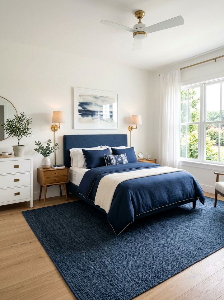 Bone White And Navy Bedroom - 30 bone white bedroom ideas