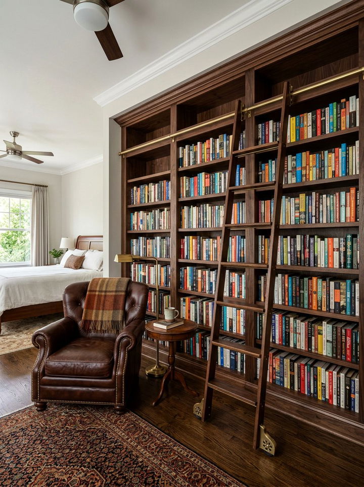 Bookcase Alcove - 30 bedroom alcove ideas