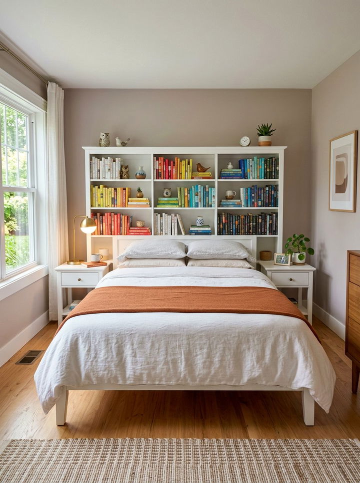Bookcase Headboard - 30 bedroom headboard ideas