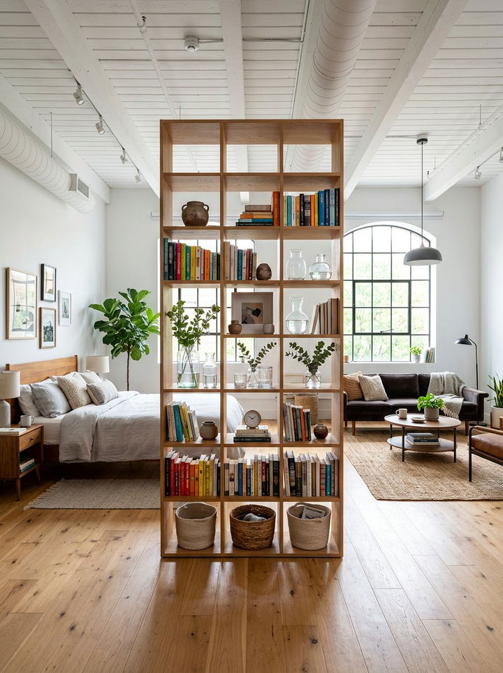 Bookshelf Room Divider - 30 bedroom bookshelf ideas