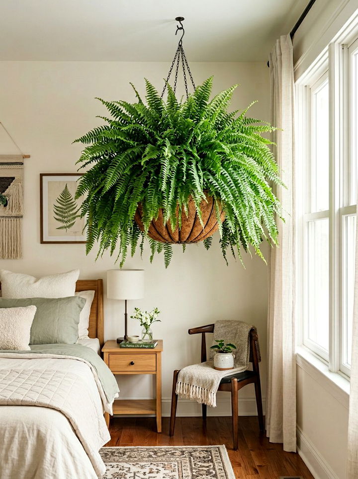 Boston Fern Display - 30 bedroom hanging plants