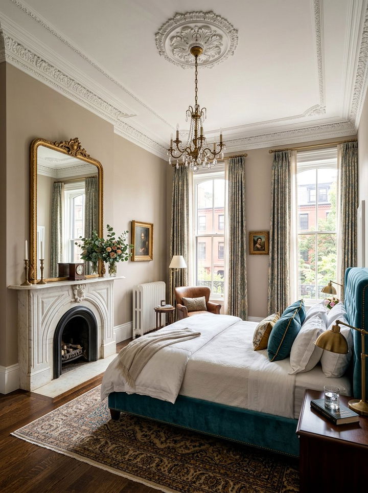 Boston Townhouse Bedroom - 30 New England bedroom ideas