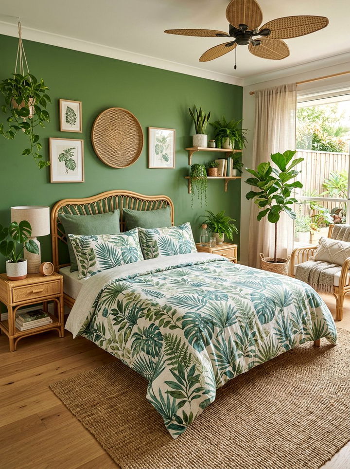 Botanical Leaf Print Set - 30 bedroom bedding sets