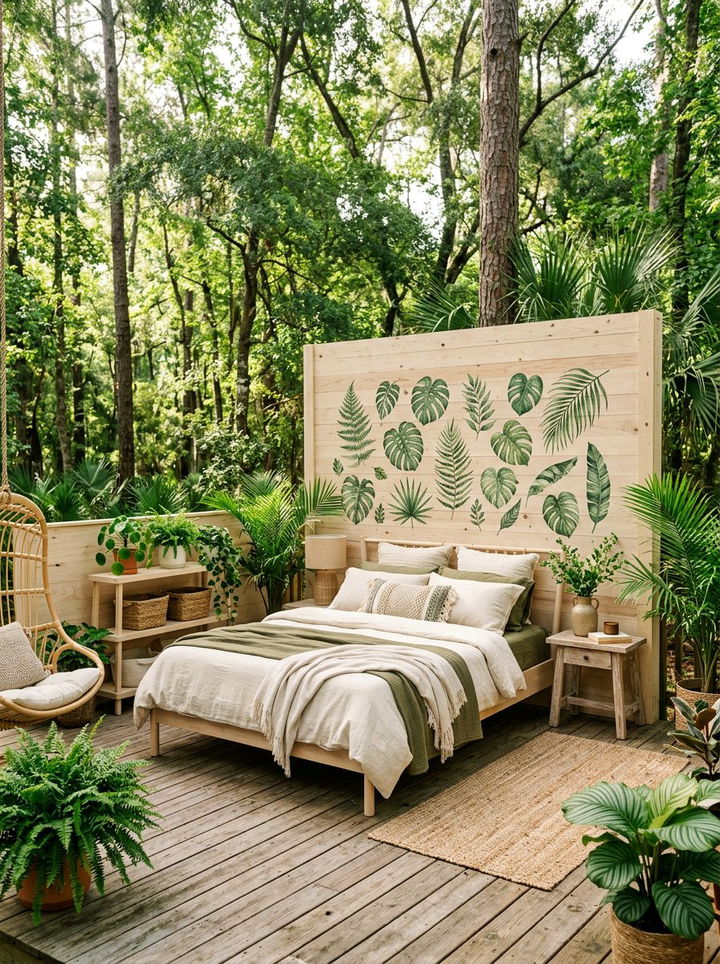 Botanical Leaf Stickers - 30 bedroom wall stickers