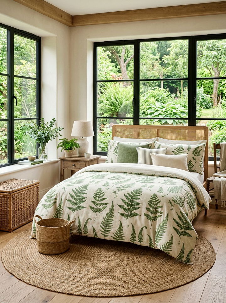 Botanical Print Comforter Set - 30 bedroom comforter sets