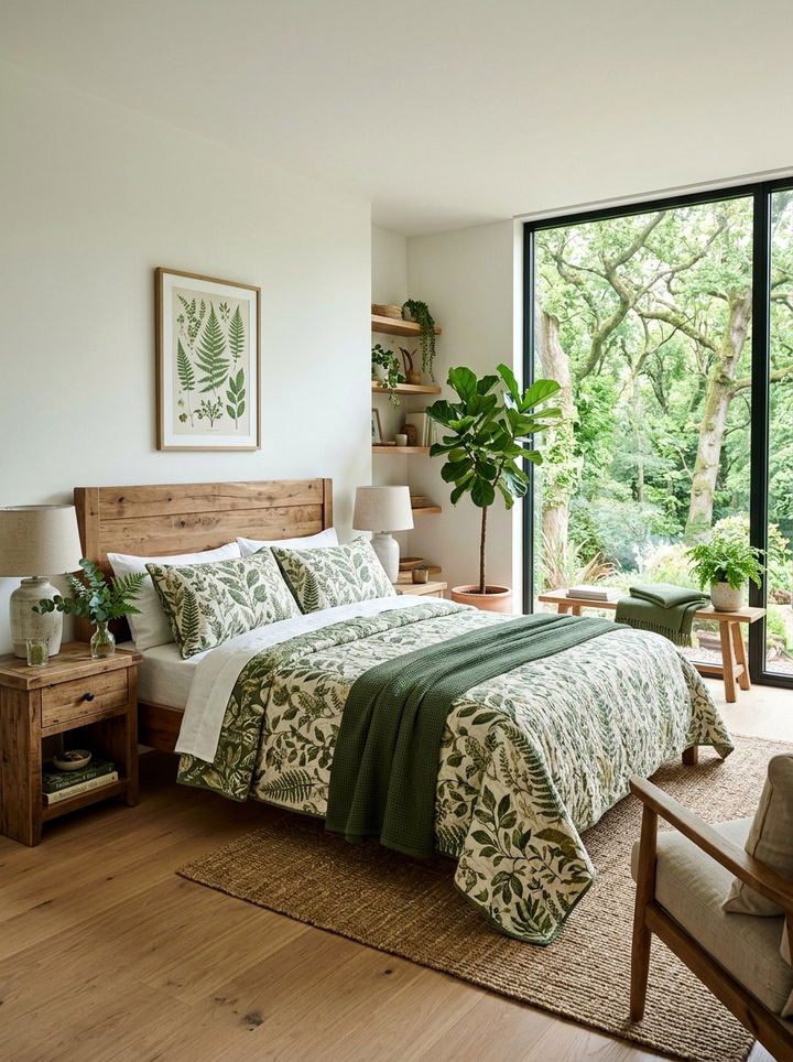 Botanical Print Quilt - 30 bedroom quilts