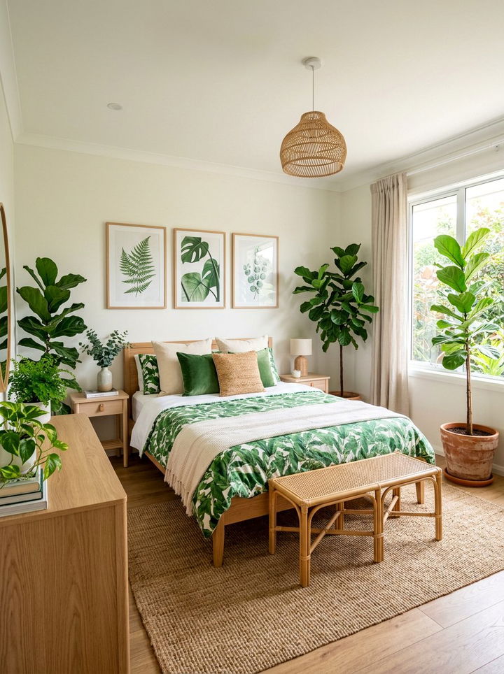 Botanical Themed Bedroom - 30 affordable bedroom ideas