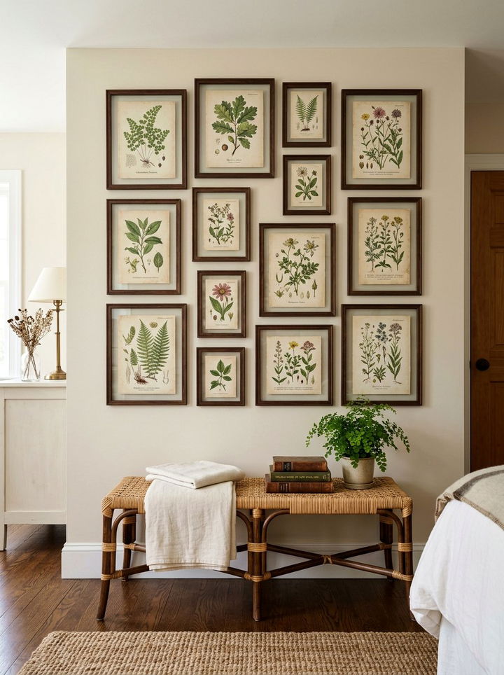 Botanical Wall Art - 30 British colonial bedroom ideas